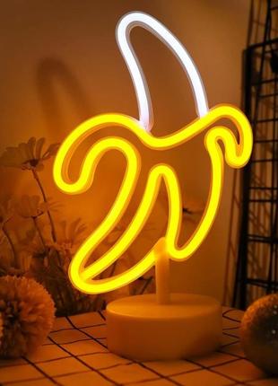 Ночник неоновый лампа светильник банан