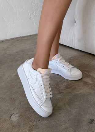 Кеды кроссовки кожаные в стиле nike blazer