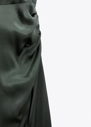 Невероятно красивое сатиновое платье zara9 фото