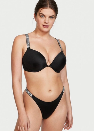 Купальник з подвійним пуш ап victoria's secret shine strap з стразами
