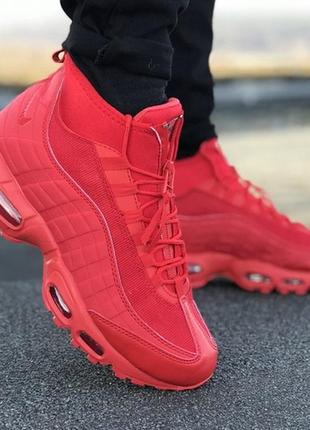 Кросівки nike air max 95 sneakerboot на термоноску кроссовки красовки зима