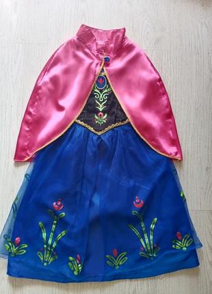 Платье принцессы анны disney на 3-5 лет.