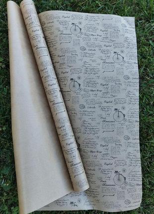 Бумага крафт с рисунком 8 м х 68 см4 фото
