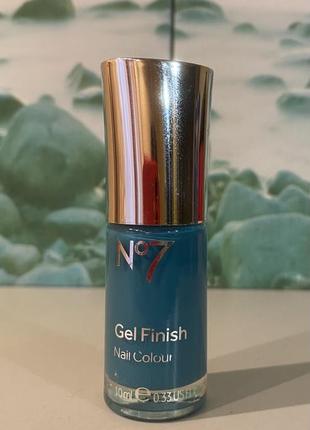 Британія 🇬🇧- франція 🇫🇷 boots no. 7 gel finish nail color лак для нігтів з ефектом гель лаку 10 мл відтінок beach blues - блюз на пляжі