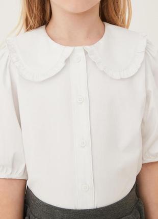 Хлопковая богатая стрейч премиум-класса pretty collar school блузка (3-14 роки4 фото