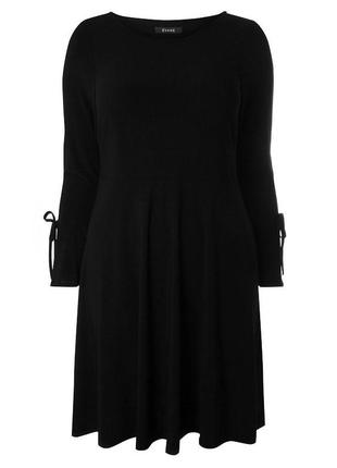 Черное стречевое платье evans 30-32 uk наш р. 64-661 фото