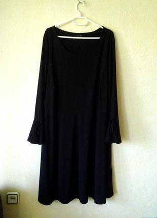 Черное стречевое платье evans 30-32 uk наш р. 64-665 фото