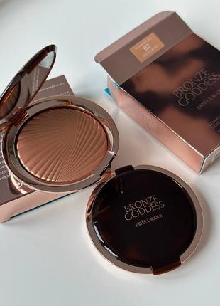 Пудра-хайлайтер estee lauder bronze goddess highlighting powder gelee відтінок solar crush