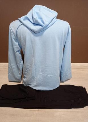 Спортивний костюм "топаз" для дівчинки підлітка українатд  на 8-18 років трійка футболка кофта зі штанами блакитний6 фото