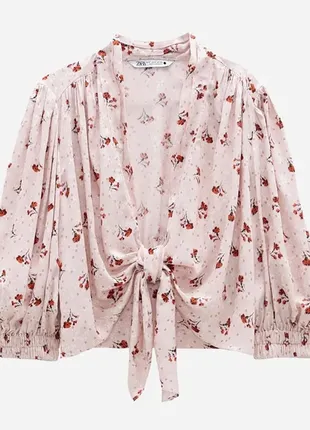 Блуза топ zara р. xs вискоза разноцветная