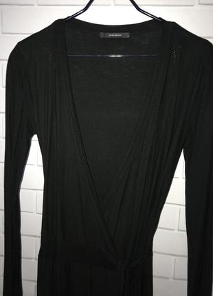Шикарное чёрное платье на запах vero moda♟5 фото