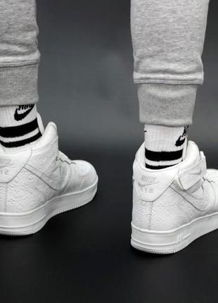 Мужские кроссовки nike air force 1 high white x lv 40-41-42-43-44-452 фото