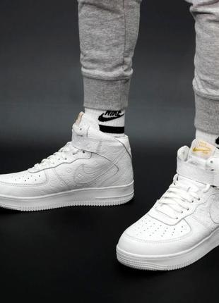 Мужские кроссовки nike air force 1 high white x lv 40-41-42-43-44-455 фото