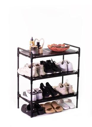 Металева підставка для взуття shoeflex. полиця-стелаж для взуття в передпокій.