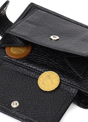 Компактний і водночас місткий гаманець для чоловіків із натуральної шкіри bond 21996 чорний7 фото