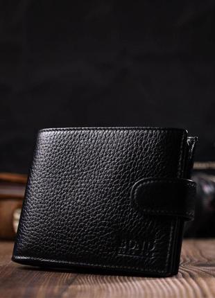 Компактний і водночас місткий гаманець для чоловіків із натуральної шкіри bond 21996 чорний8 фото