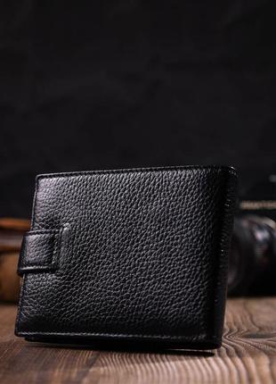 Компактний і водночас місткий гаманець для чоловіків із натуральної шкіри bond 21996 чорний9 фото