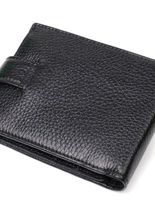 Компактний і водночас місткий гаманець для чоловіків із натуральної шкіри bond 21996 чорний2 фото