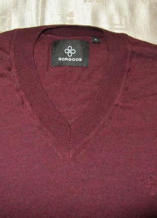 Мериносовый джемпер пуловер gorgoos 100% merino wool4 фото