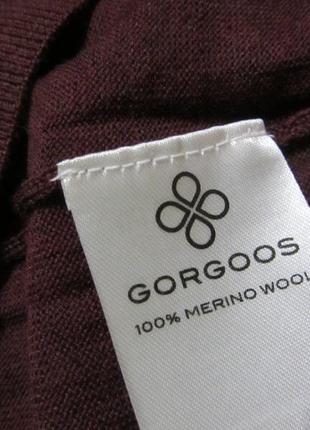 Мериносовый джемпер пуловер gorgoos 100% merino wool6 фото