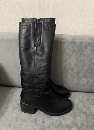 Зимние кожаные сапоги 39 р (25,5 см)