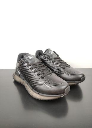 Мужские кроссовки reebok zig kinetica black&white 41-46