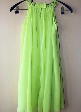 Сарафан лимонного цвета 2