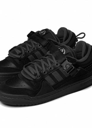 Кроссовки adidas forum low x bad bunny black черные