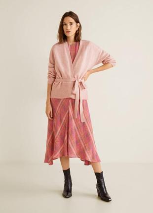 Красивая кофта mango oversize размер смл цвет нежно-розовый меланж3 фото