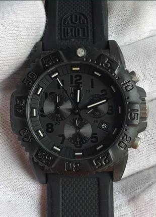 Чоловічий годинник часы luminox 3080 chronograph 200m tritium carbon case 44 mm