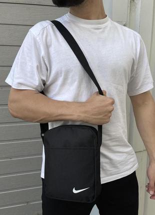 Комплект рюкзак + барсетка через плечо nike красный | городской мужской рюкзак женский молодежный спортивный7 фото