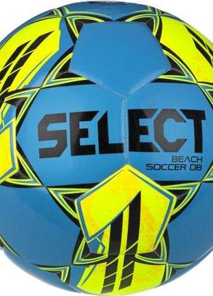 М'яч для пляжного футболу select beach soccer db v23 синій жовтий розмір 5 (099516-137)
