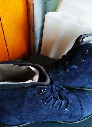 Ботинки осенние комбат синие tommy hilfiger оригинал8 фото