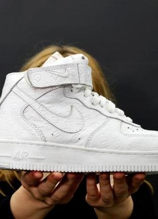 Женские кроссовки nike air force 1 high white x lv 36-37-38-38.5-39-40-413 фото