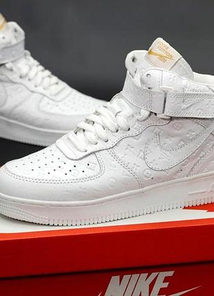 Жіночі кросівки nike air force 1 high white x lv 36-37-38-38.5-39-40-41