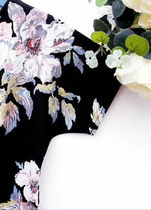 Фактурное короткое платье туника в цветочный принт3 фото