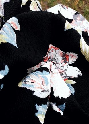 Фактурное короткое платье туника в цветочный принт5 фото