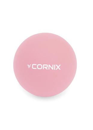 Масажний м'яч cornix lacrosse ball 6.3 см xr-0121 pink poland1 фото