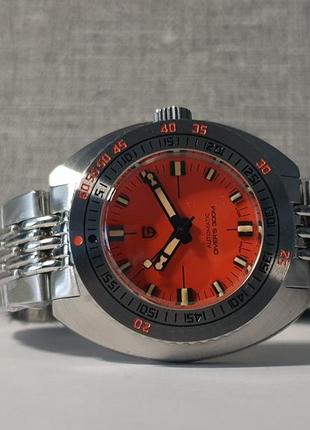 Чоловічий годинник часы pagani design automatic divers 300m sapphire orange нові