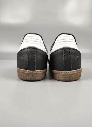 Кроссовки женские подростковые adidas samba vegan black white4 фото