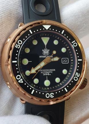 Чоловічий годинник часы steeldive marineengineer 300m bronze automatic sapphire нові