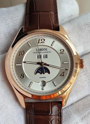 Чоловічий годинник часы lobinni interlaken automatic sapphire 40mm