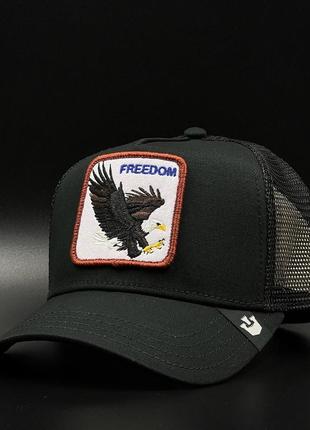 Оригинальная черная кепка с сеткой goorin bros the freedom eagle 101-0384-blk