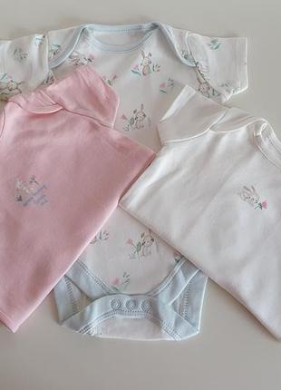 Боді по 3 шт mothercare1 фото