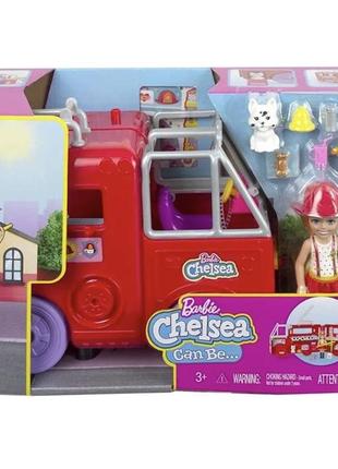 Barbie chelsea fire truck лялька барбі челсі пожарна машина1 фото