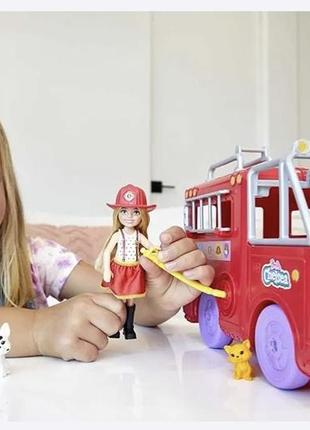Barbie chelsea fire truck лялька барбі челсі пожарна машина5 фото