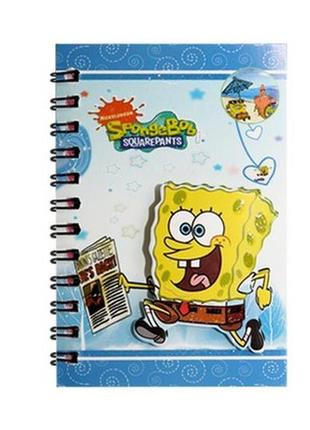 Блокнот на спіралі об'ємний, а7, sponge bob (125 шт./пач.)