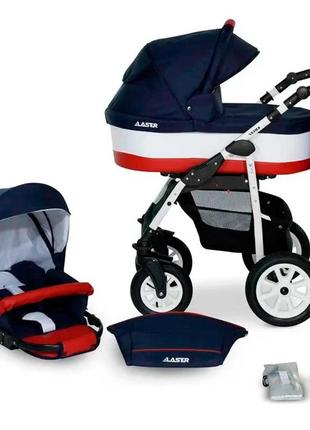 Универсальная коляска 2 в 1 verdi laser white/blue 09