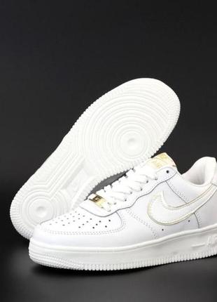 Женские кроссовки nike air force 1 low white gold 38.5-40
