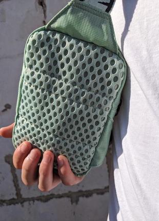 Сумка nike, зелёная, фисташковая, big swoosh, мессенджер, сумка через плечо, барсетка...